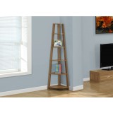 Monarch Specialties Bookcase - 72"H - Walnut Corner Etagere