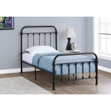 Bed - Twin Size With Black Metal Frame Only