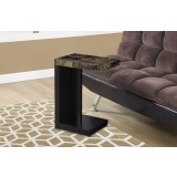 Accent Table - Cappuccino / Marble-look Top