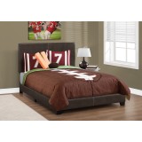 Bed - Full Size / Dark Brown Leather-look