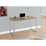 Computer Desk - 48"l / Walnut / Silver Metal