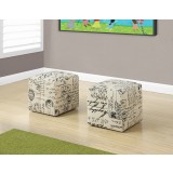 Ottoman - 2pcs Set / Juvenile / Vintage French Fabric