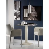 Polypropylene Shell With Aluminum Legs Side Chair - ICE-A - Lifestyle White