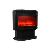 Sierra Flame 34" Wall Mount / Flush Mount Fireplace - Orange Flame and Sable Media - Angled View