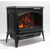 Sierra Flame E-50/E-70 Cast Iron Freestand Electric Fireplace - Orange Flame - Angled View