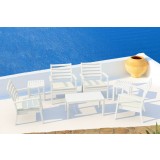 Artemis XL Club Seating Set 7 Piece with Sunbrella® Cushions - Lifestyle - White 