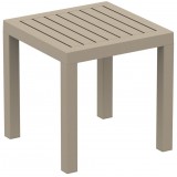 Ocean Square Resin Side Table - Dove Gray