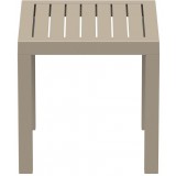 Ocean Square Resin Side Table - Dove Gray