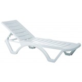 Sunlight Pool Chaise Lounge White - Side Angled