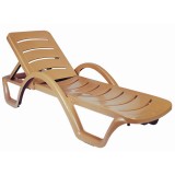 Sunrise Pool Chaise Lounge Teak Brown