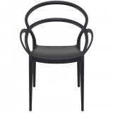 Compamia Mila Dining Arm Chair (Black) - Front