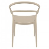 Compamia Mila Dining Arm Chair (Dove Gray) - Back