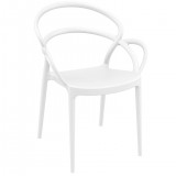 Compamia Mila Dining Arm Chair (White) - Front Angled
