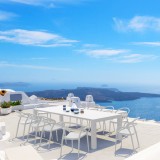 Compamia Mila Extendable 11-Piece Outdoor Dining Set - White