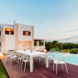 Compamia Mila Extendable 11-Piece Outdoor Dining Set - White
