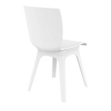 Compamia Mio PP Modern Dining Chair - White with White Legs