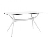 Compamia Bloom Extendable 7-Piece Patio Dining Set - White