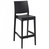 Maya Resin Barstool Black - Front Angled