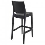 Maya Resin Barstool Black - Back Angled