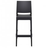 Maya Resin Barstool Black - Front