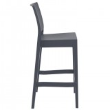 Maya Resin Barstool Dark Gray - Side