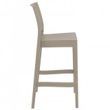 Maya Resin Barstool Dove Gray - Side