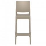 Maya Resin Barstool Dove Gray - Front