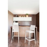 Maya Resin Barstool White - Lifestyle Shot