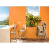 Maya Resin Barstool Dove Gray - Lifestyle Shot