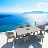 vCompamia Sky 7-Piece Extendable Dining Set - Dove Gray
