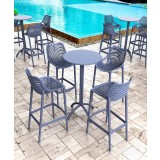 Octopus Round Bar Table Dark Gray 