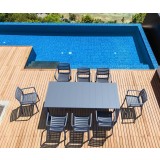  Compamia Vegas 70-86 Inch Extendable Dining Table - Dark Gray