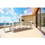  Compamia Vegas 70-86 Inch Extendable Dining Table - White