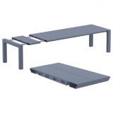 Compamia Vegas 102-118 Inch Extendable Dining Table - Dark Gray