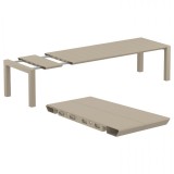 Compamia Vegas 102-118 Inch Extendable Dining Table - Dove Gray