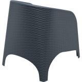 Aruba Resin Wickerlook Chair - Dark Gray - Back