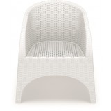 Aruba Resin Wickerlook Chair - White - Front