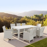 Compamia California 9-Piece Extendable Dining Set - White