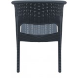 Panama Resin Wickerlook Dining Arm Chair - Dark Green - Back