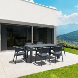 Compamia Panama California 7-Piece Extendable Dining Set - Dark Gray