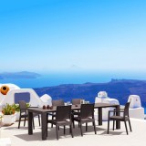 Compamia Ibiza Wickerlook 7-Piece Extendable Dining Set - Brown