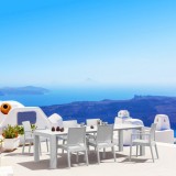 Compamia Ibiza Wickerlook 7-Piece Extendable Dining Set - White