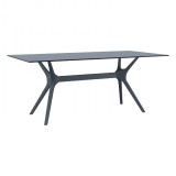 Compamia Daytona Wickerlook 9-Piece Rectangle Dining Set  - Dark Gray