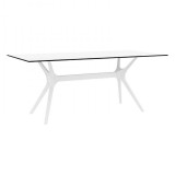 Compamia Daytona Wickerlook 9-Piece Rectangle Dining Set  - White