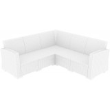 Monaco Resin Patio Sectional 5 piece Brown with Cushion - White
