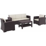 Monaco Resin Patio Seating - Brown