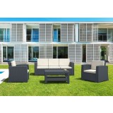 Monaco Resin Patio Seating - Brown