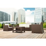 Monaco Resin Patio Seating - Brown