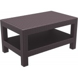Monaco Rectangle Patio Coffee Table - Brown