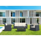 Monaco Rectangle Patio Coffee Table - Brown - Actual